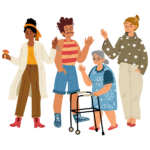 Illustration of a group of adults