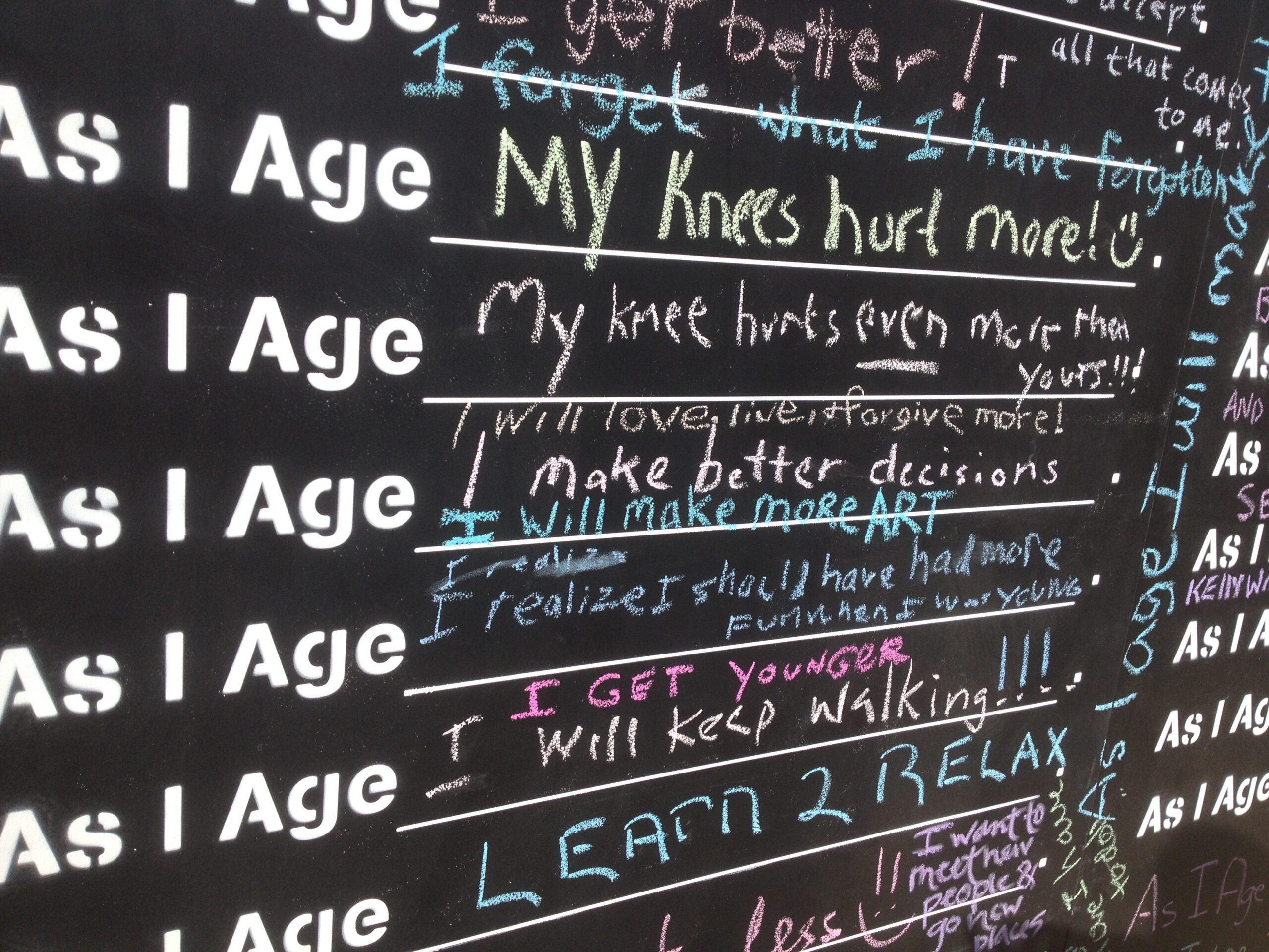 As I Age…
